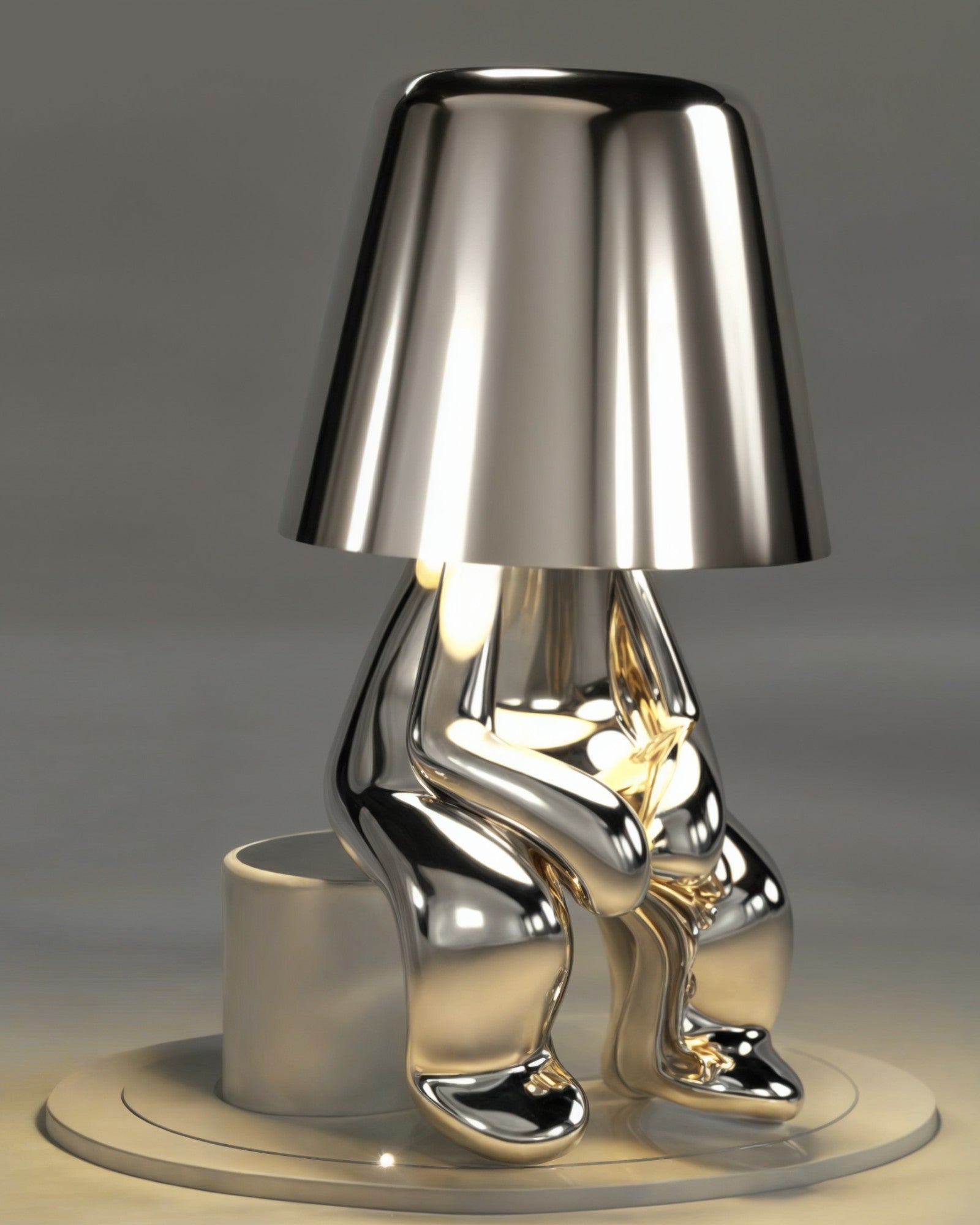 GleamTouch – Gold-colored USB-Rechargeable Table Lamp, Dimmable and Compact