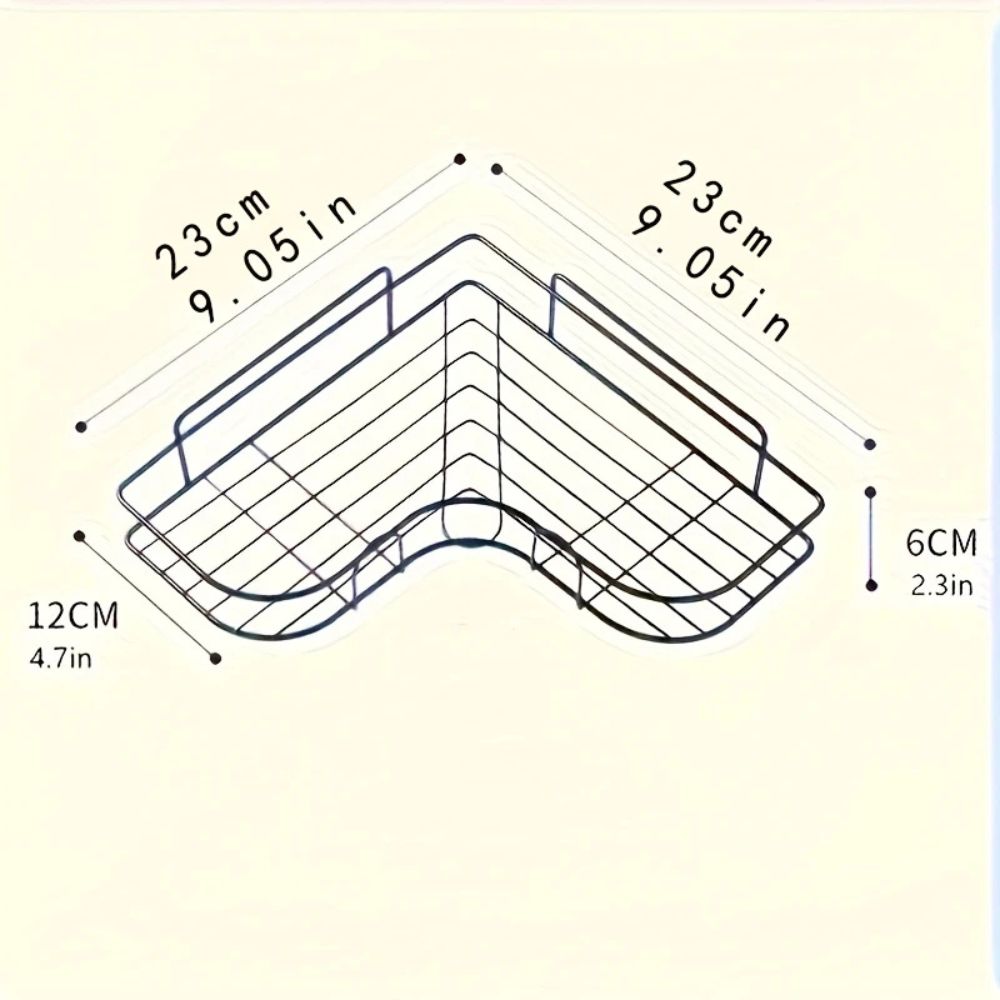 AquaForm Elegant Corner Rack – Stylish Bathroom Organizer for Smart Storage Space