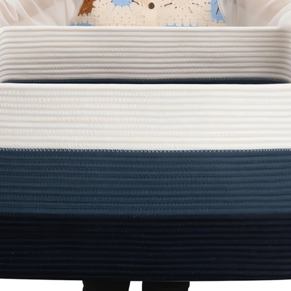 CasaLoom Luxe Cotton Storage Basket – Stylish Organizer for a Refined Interior