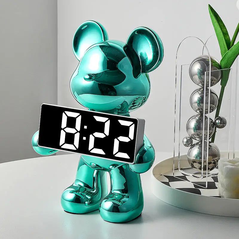 UrbanGlow – Modern Digital Clock in Stylish Teddy Bear Shape