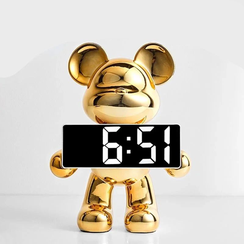 UrbanGlow – Modern Digital Clock in Stylish Teddy Bear Shape