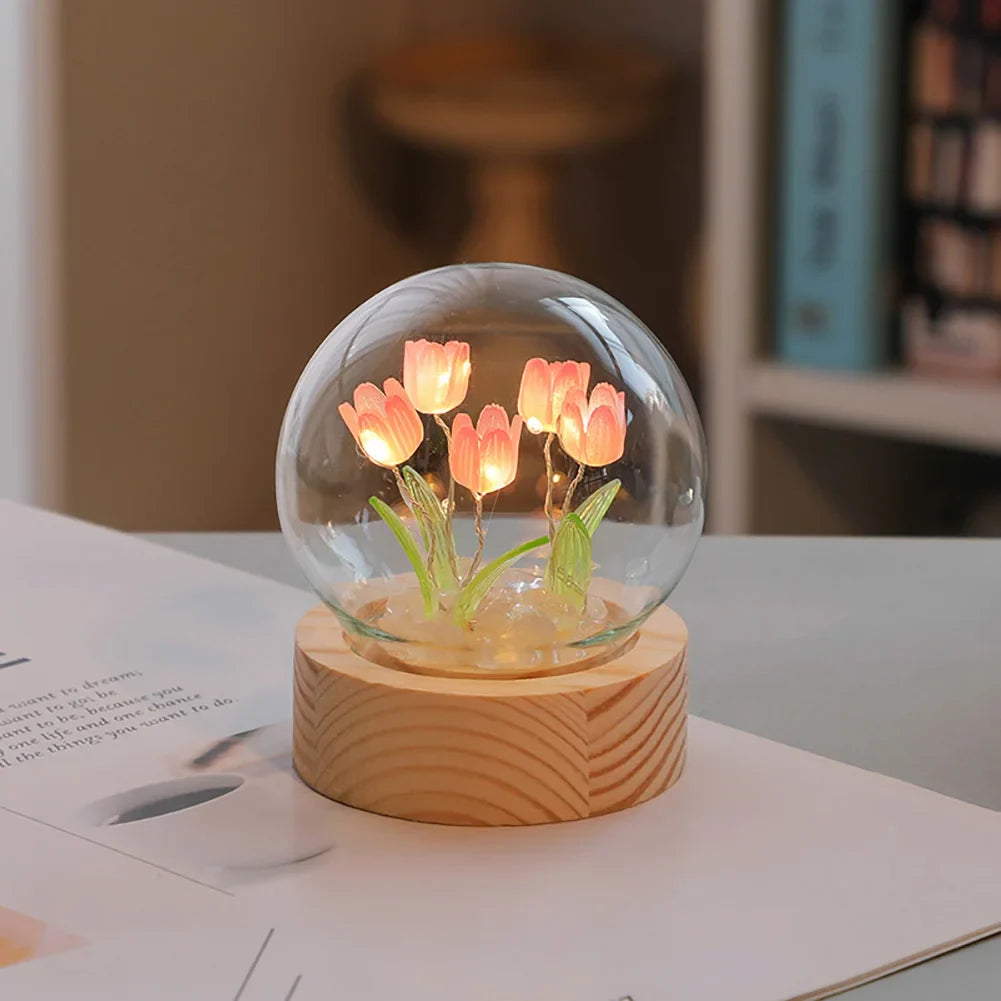 BloomLuxe – Elegant Table Lamp with Tulip Design for an Atmospheric Touch