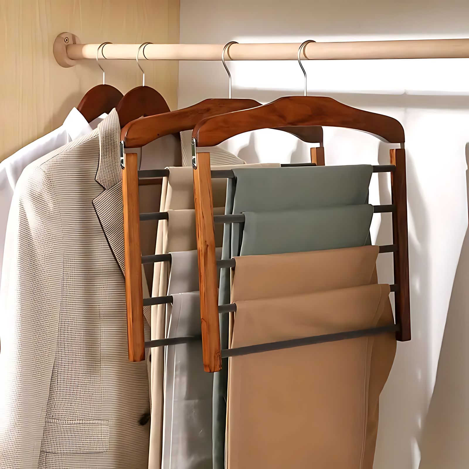 LumiRack Luxe Clothes Hanger – Stylish Multi-Tier Organizer for an Organized Wardrobe