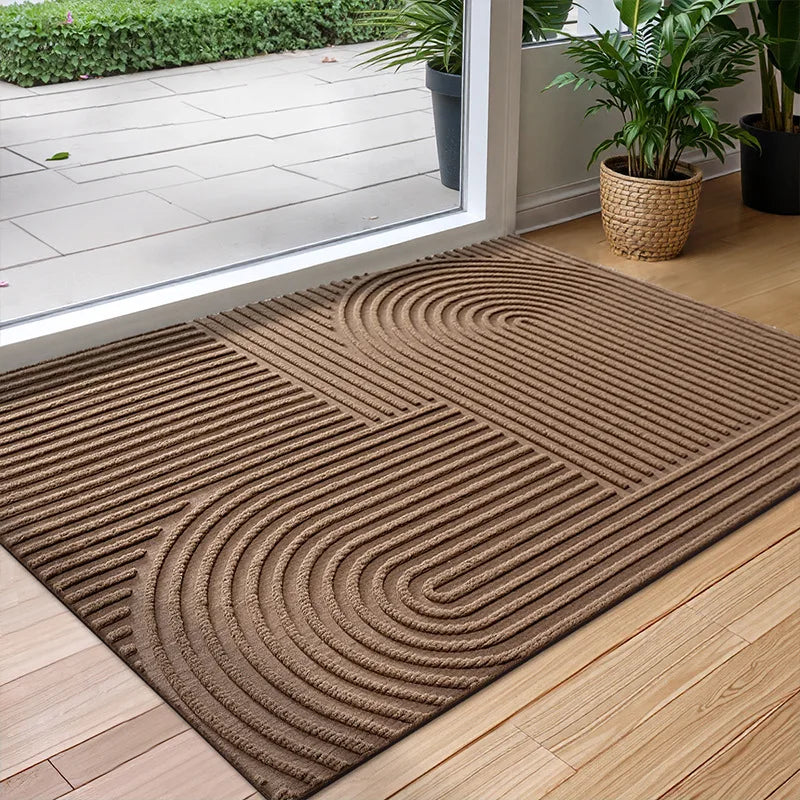 Paillasson absorbant avec dessous en caoutchouc antidérapant pour intérieur et extérieur