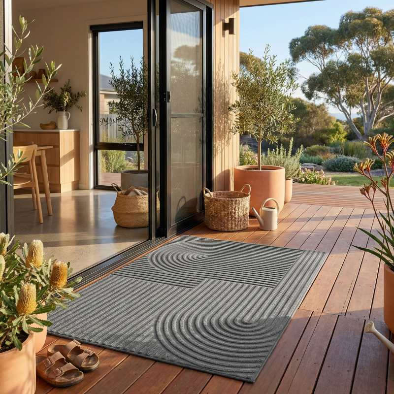 Paillasson absorbant avec dessous en caoutchouc antidérapant pour intérieur et extérieur