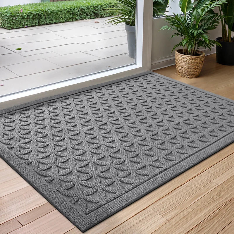 Paillasson absorbant avec dessous en caoutchouc antidérapant pour intérieur et extérieur