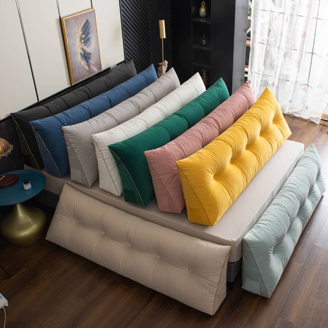 VelourEase – Luxe Ergonomisch Wedge Kussen voor Rug- & Nekondersteuning
