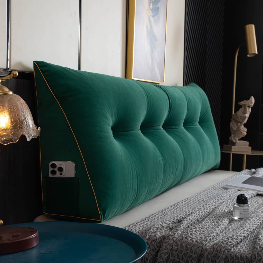 VelourEase – Luxe Ergonomisch Wedge Kussen voor Rug- & Nekondersteuning