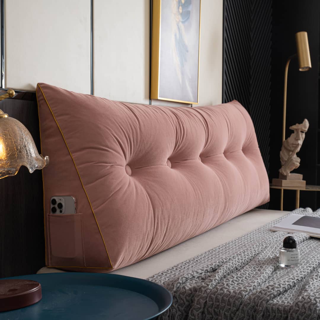 VelourEase – Luxe Ergonomisch Wedge Kussen voor Rug- & Nekondersteuning