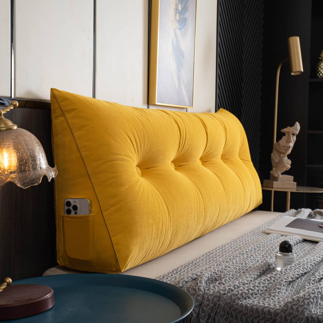 VelourEase – Luxe Ergonomisch Wedge Kussen voor Rug- & Nekondersteuning