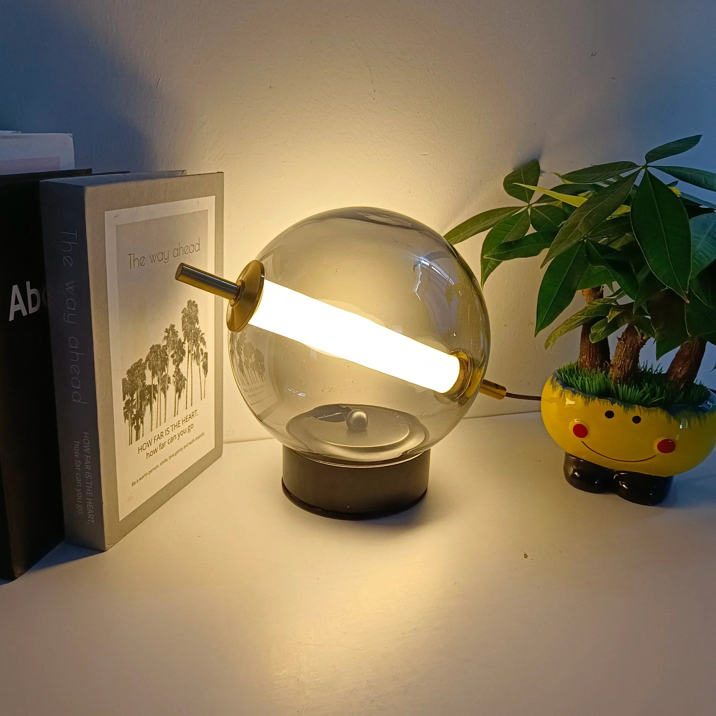 LumiSphere – Elegant Glass Table Lamp with Soothing Ambience