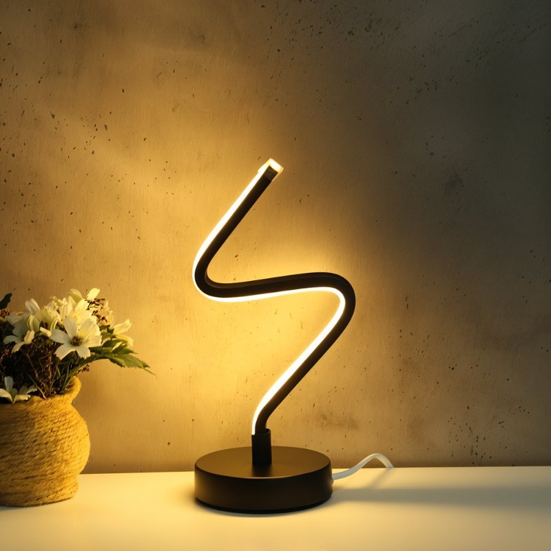 LumiCurve – Elegant LED Table Lamp with Minimalist Flair
