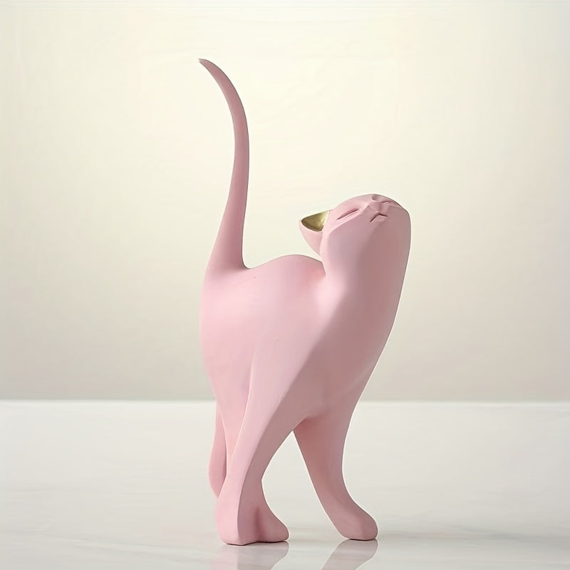 Nordic Whiskers – Handmade Decorative Cat Statue with Scandinavian Charm