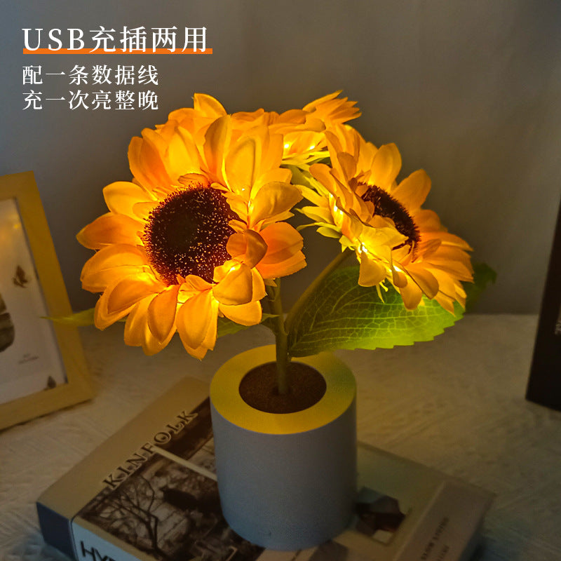 GlowFlora – Luxury LED Table Lamp in the Shape of a Sunny Sunflower