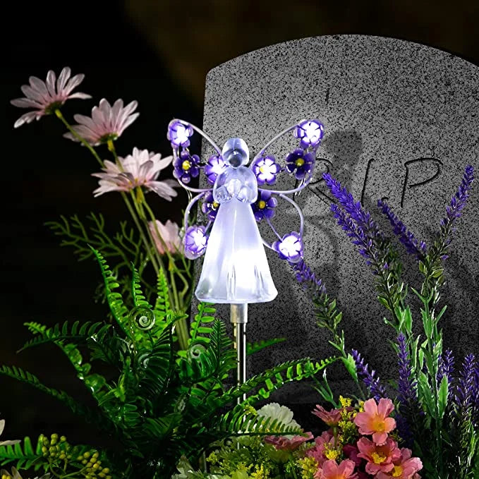 AuroraLume Elegant Solar Angel Garden Lamp – Atmospheric Outdoor Lighting for a Stylish and Meaningful Exterior