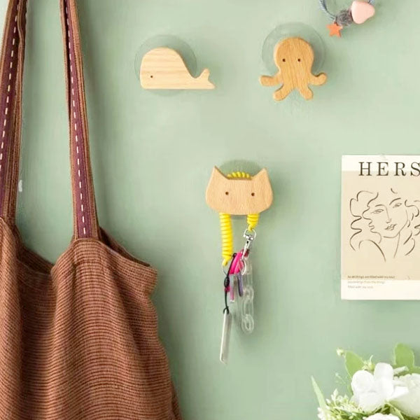NordicPals – Playful Wooden Wall Hooks with Scandinavian Elegance