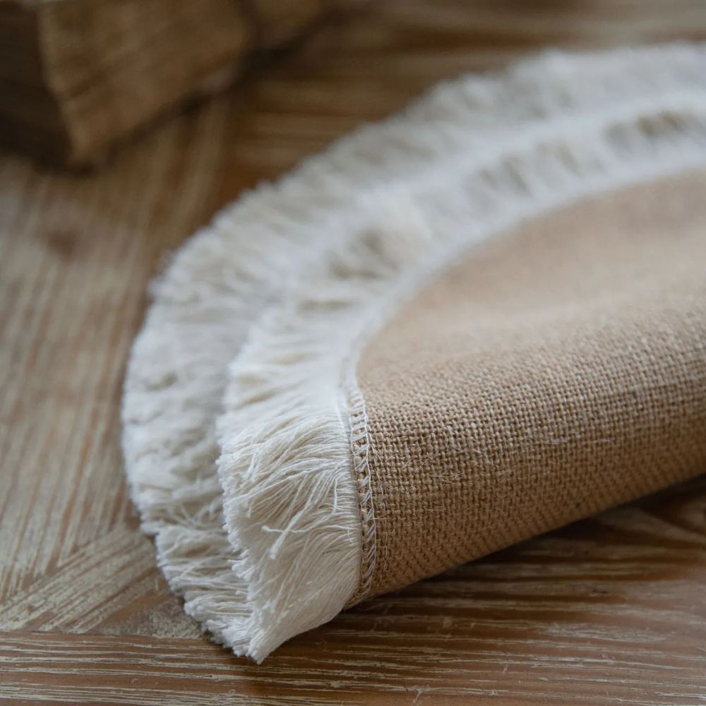 TerraLoom Natural Jute Table Runner – Rustic Elegance for a Warm Table Setting