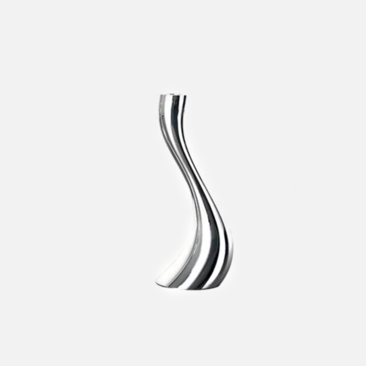 LumaWave – Luxe Chrome Candle Holders with Elegant Wave Shape
