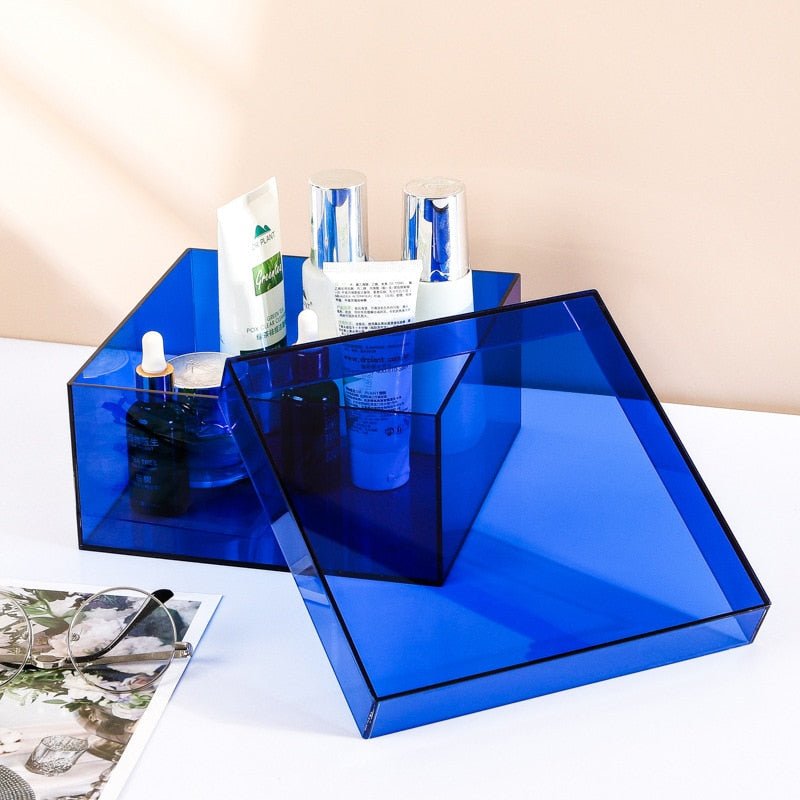 ClearVista – Stylish Acrylic Storage Box with Functional Lid