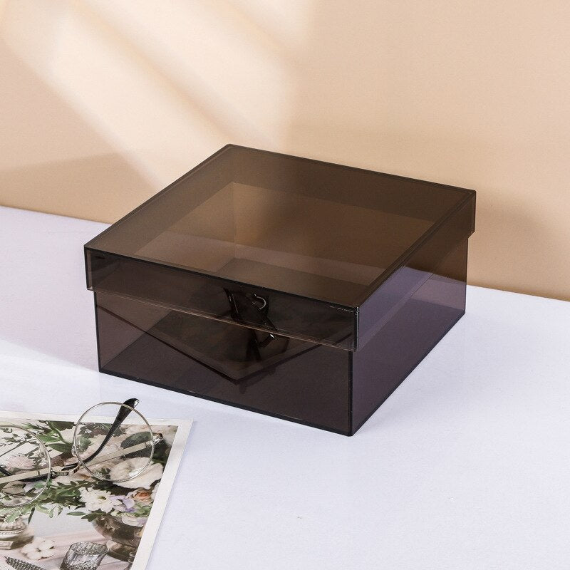 ClearVista – Stylish Acrylic Storage Box with Functional Lid