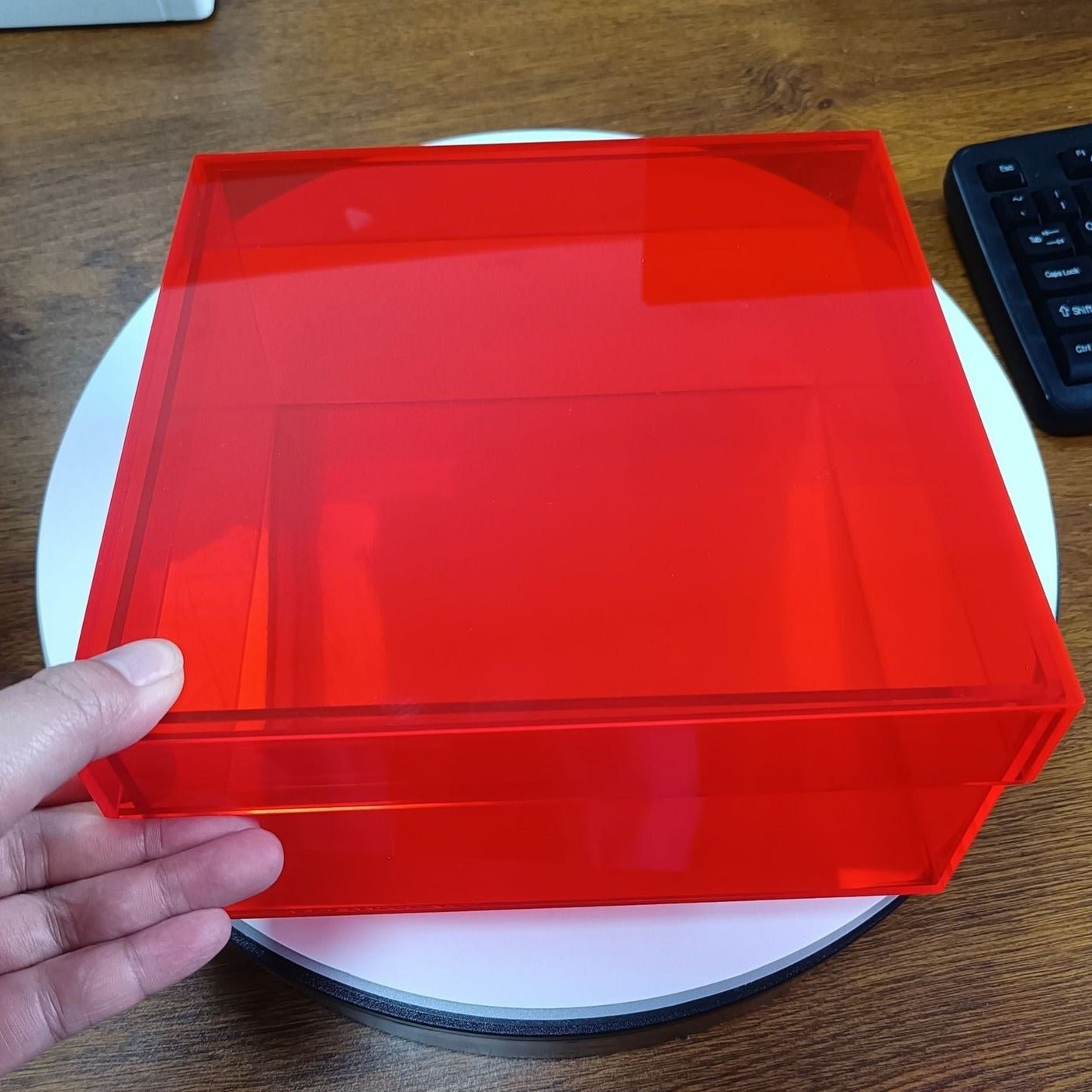 ClearVista – Stylish Acrylic Storage Box with Functional Lid