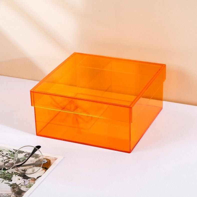 ClearVista – Stylish Acrylic Storage Box with Functional Lid