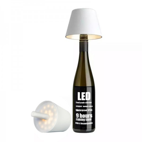 VinAura – Luxury Table Lamp with Rechargeable LED and Unique Bottle Mounting