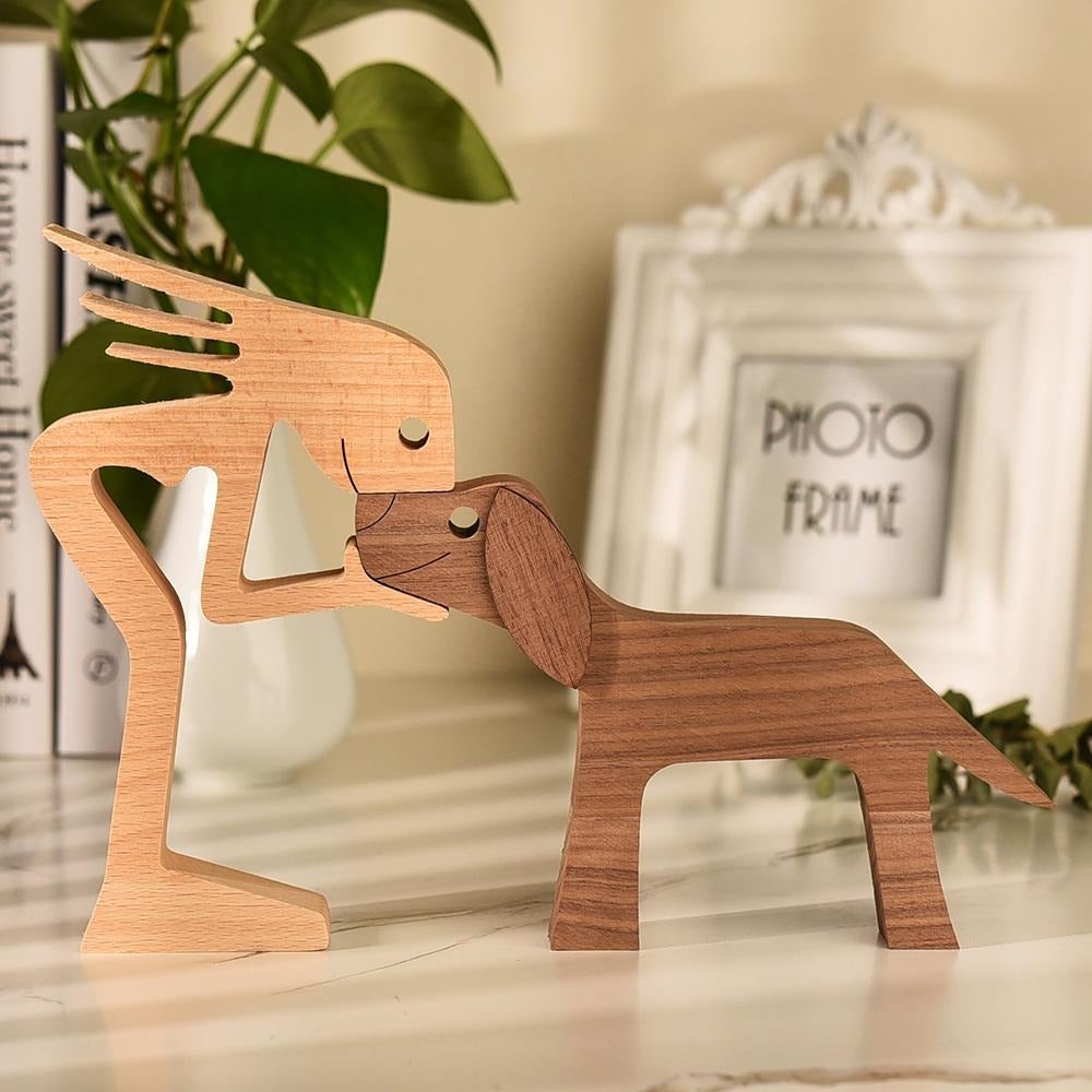 PawBond – Handmade Wooden Sculpture for Dog Love and Connection