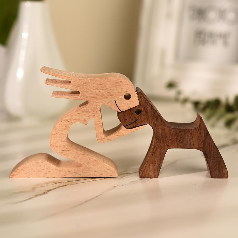 PawBond – Handmade Wooden Sculpture for Dog Love and Connection