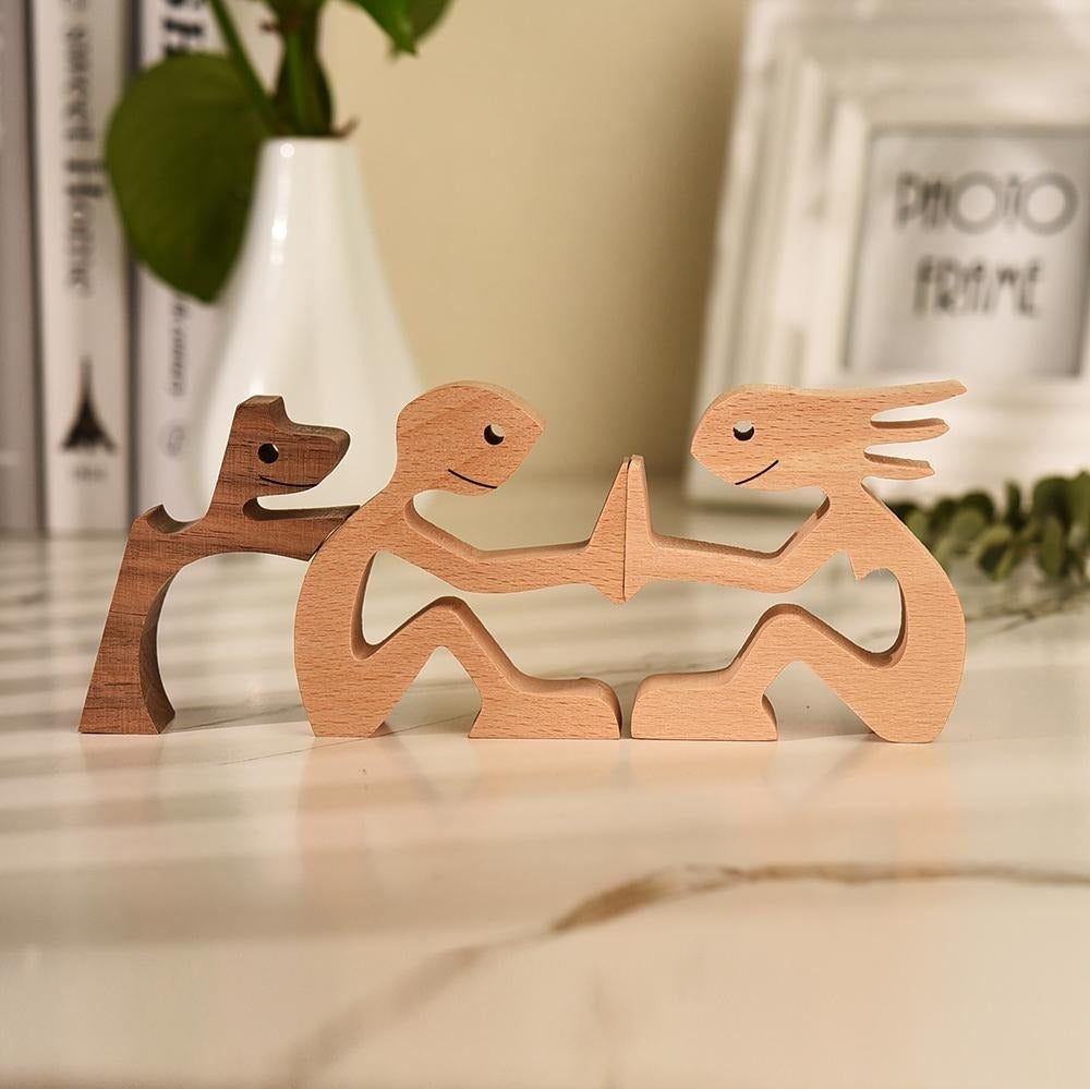 PawBond – Handmade Wooden Sculpture for Dog Love and Connection