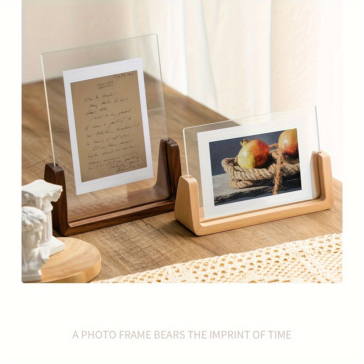 ÉléganceCadre – Luxury Photo Frame of Wood and Acrylic with Modern U-Shape
