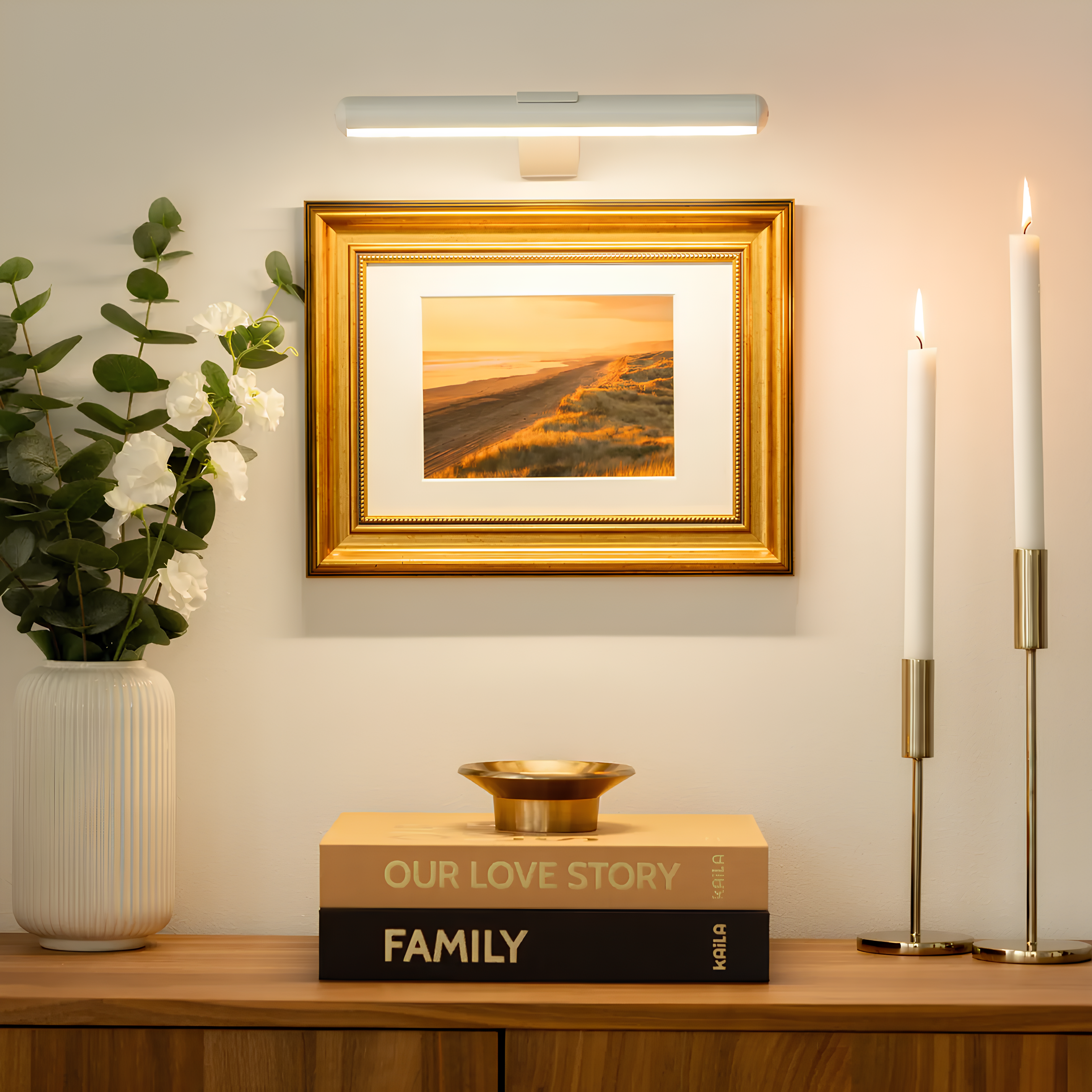 LumiCraft – Elegant Wall Lamp with Wireless Perfection