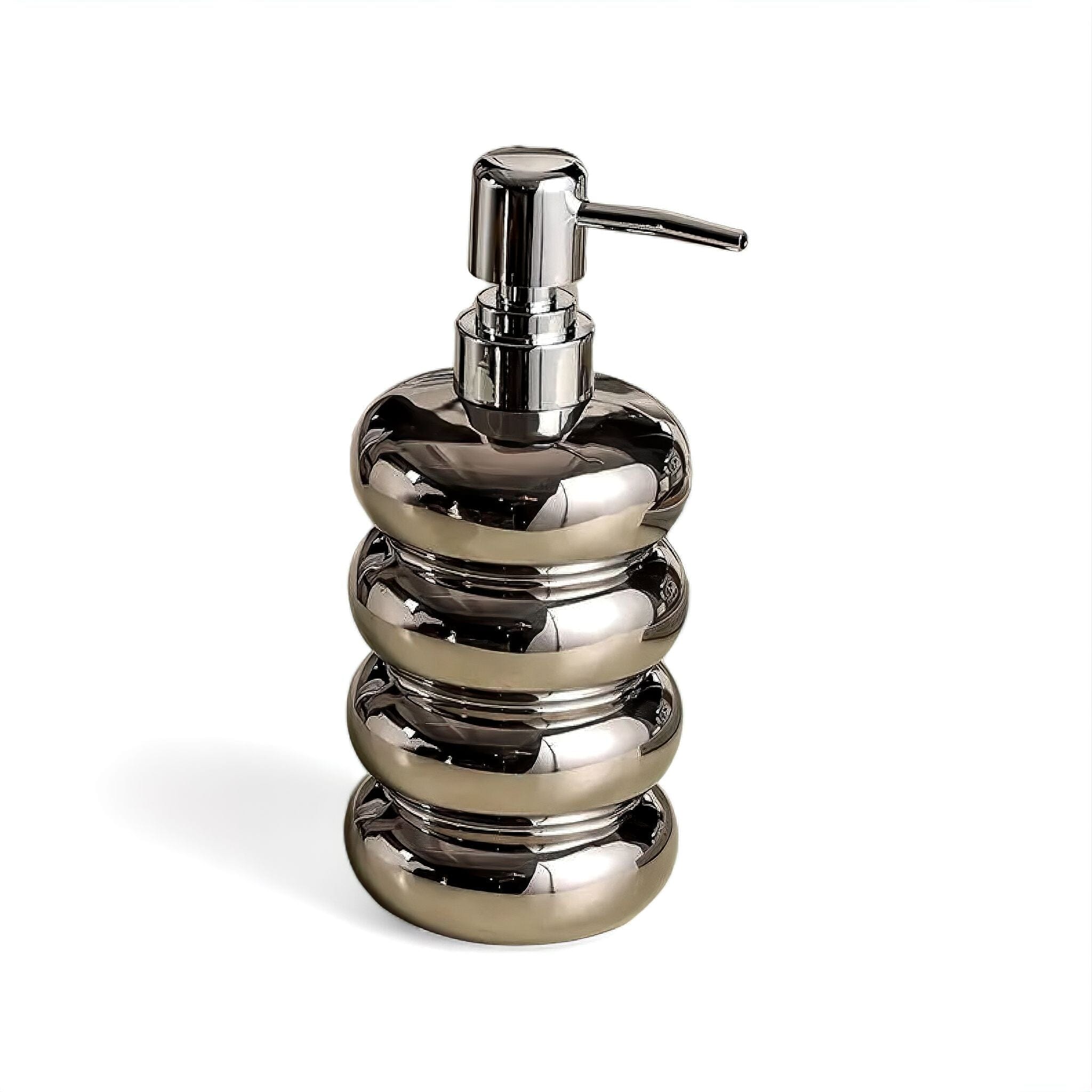 Distributeur de Savon en Céramique avec Design Bulles pour Salle de Bain et Plan de Travail