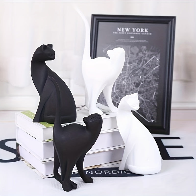 Nordic Whiskers – Handmade Decorative Cat Statue with Scandinavian Charm