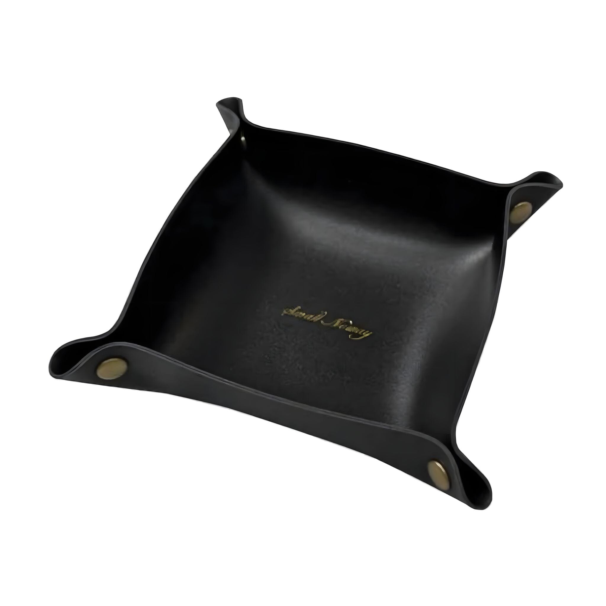 Boîte de rangement en cuir PU avec boutons-pression pour clés et bijoux