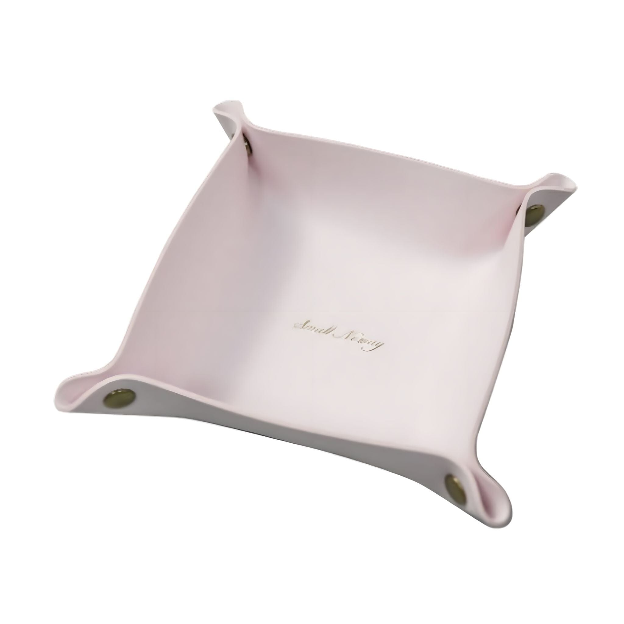 Boîte de rangement en cuir PU avec boutons-pression pour clés et bijoux