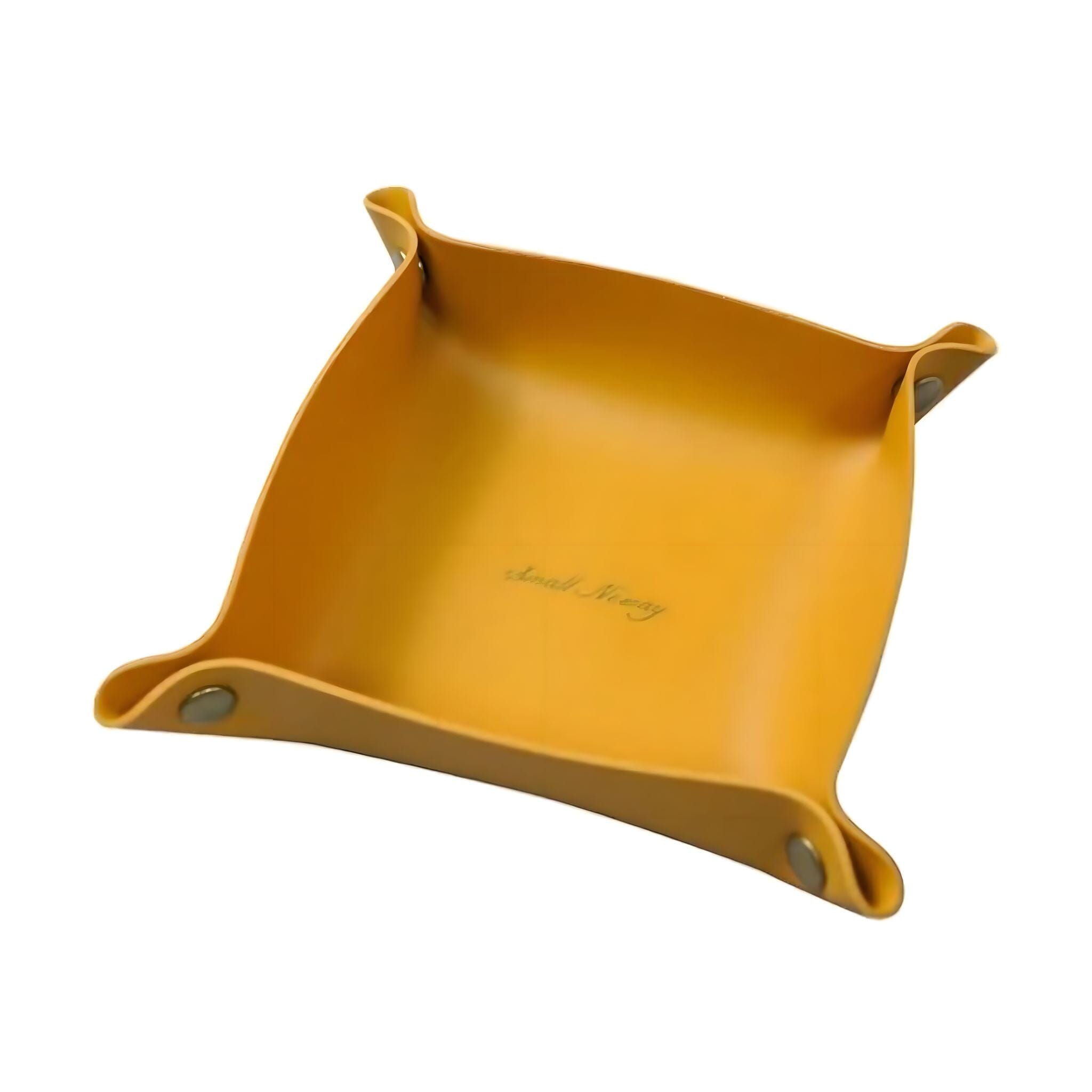 Boîte de rangement en cuir PU avec boutons-pression pour clés et bijoux