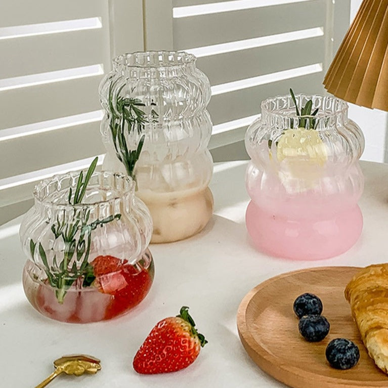 LumiBubble Luxe Glass Set – Handblown Design Glasses for a Stylish Table Setting