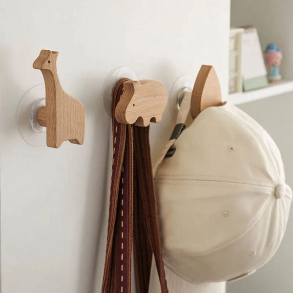 NordicPals – Playful Wooden Wall Hooks with Scandinavian Elegance
