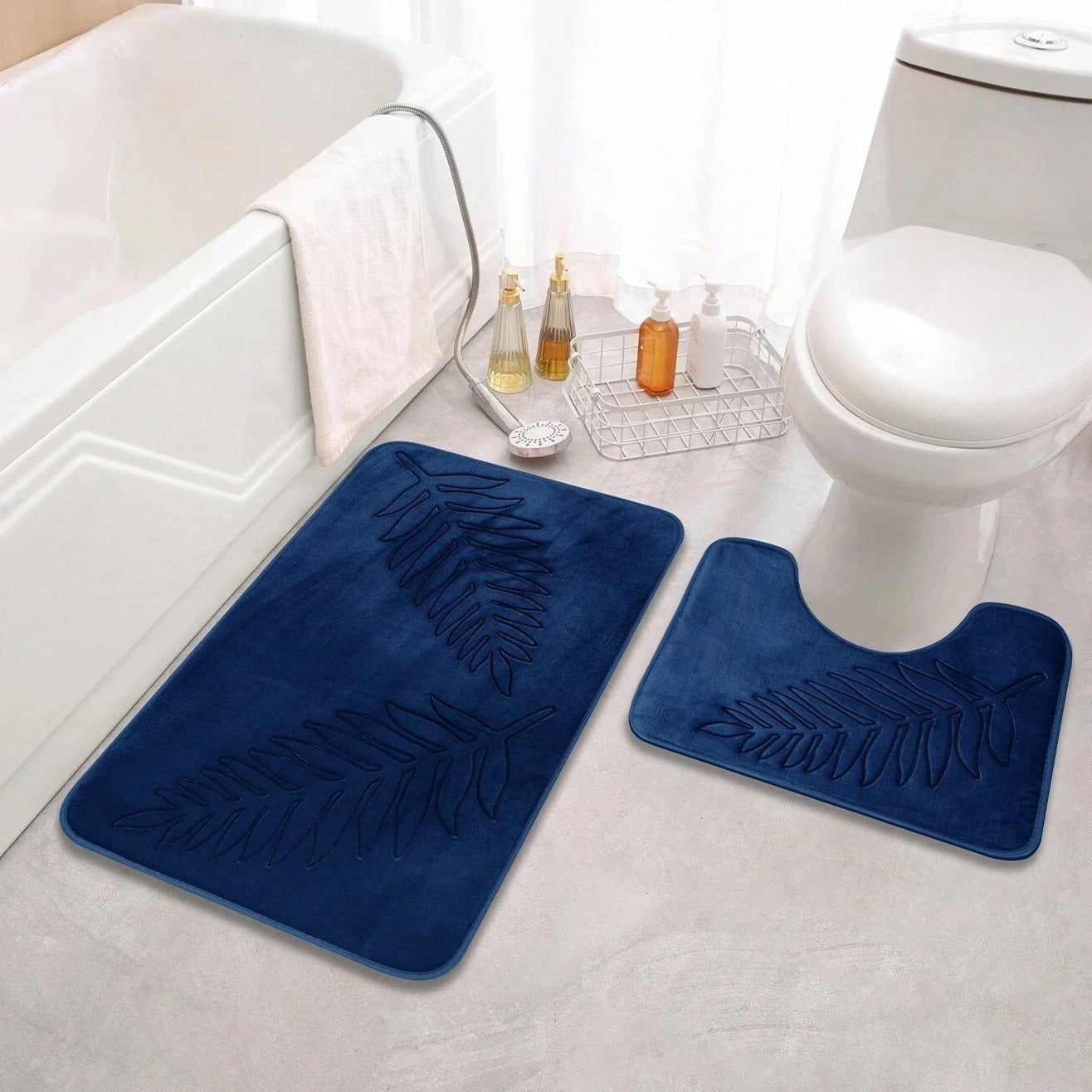 VelvoLuxe – Luxurious Memory Foam Bath Mat Set for Ultimate Comfort