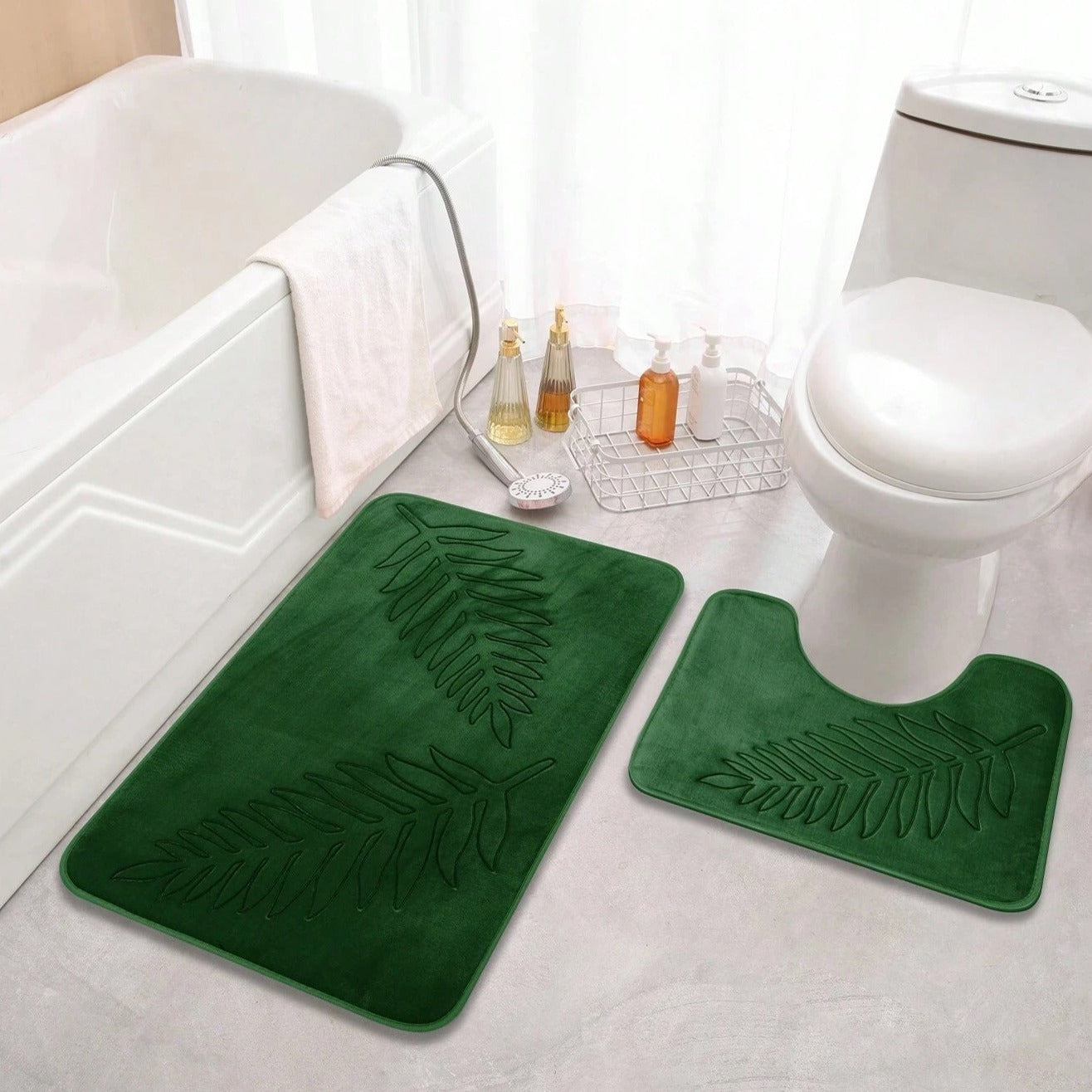VelvoLuxe – Luxurious Memory Foam Bath Mat Set for Ultimate Comfort