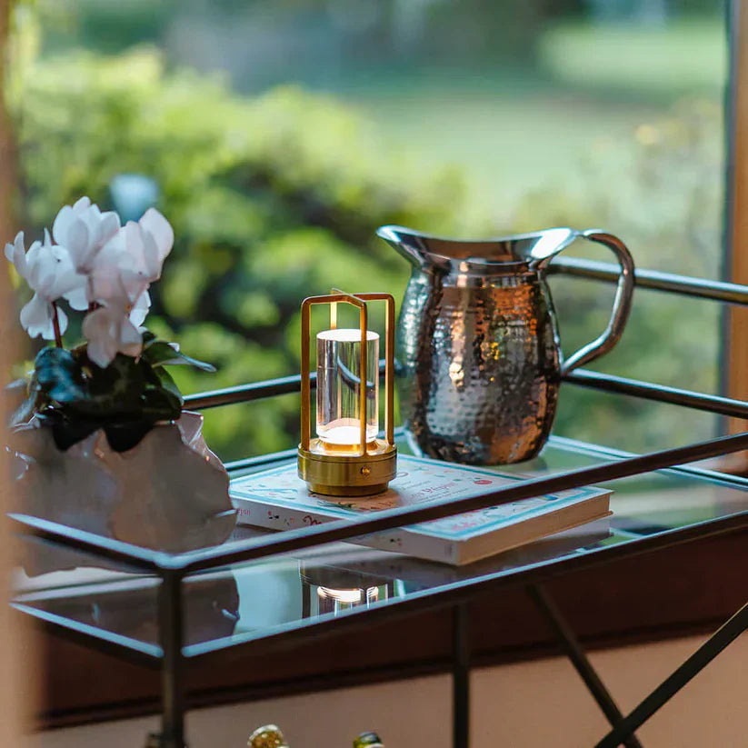 LumiNordic – Crystal Table Lamp with Dimmable LED and Rechargeable Battery