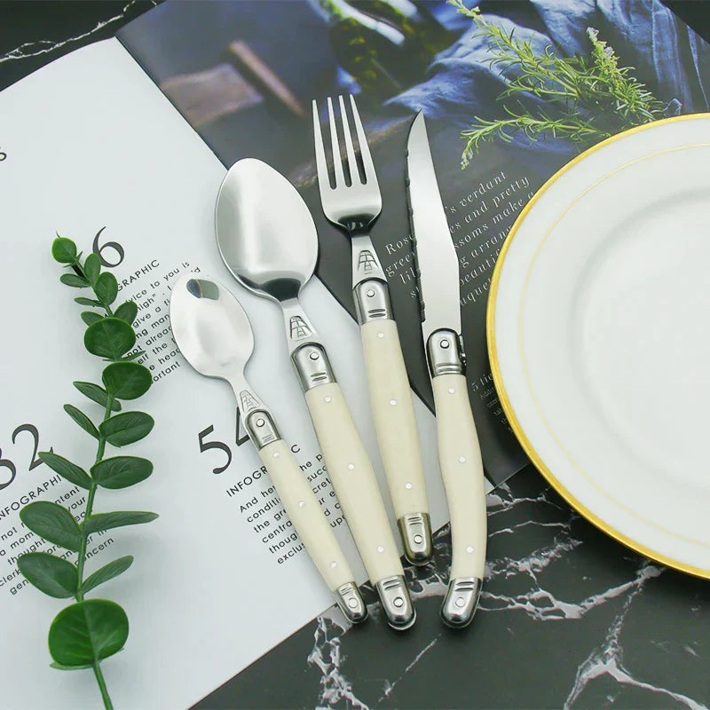 IvoryElegance – Luxury Laguiole Cutlery Set with Timeless Style