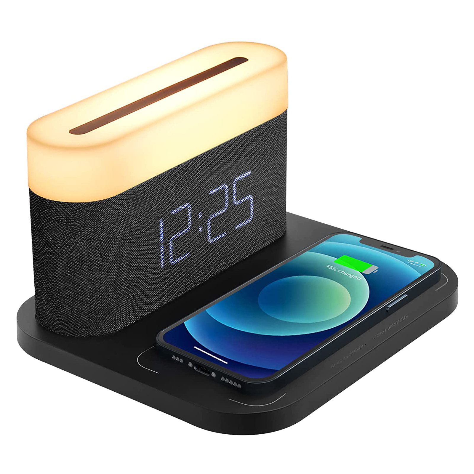 TriGlow – Multifunctional Wireless Charger with Alarm Clock and LED Table Lamp for Modern Efficiency