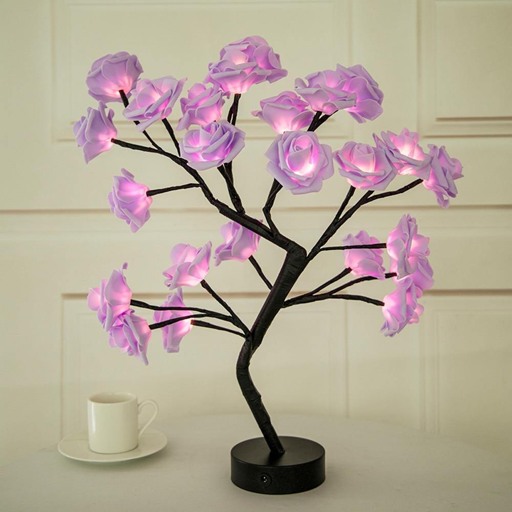 Rose – Table Lamp with Decorative Rose Tree Design