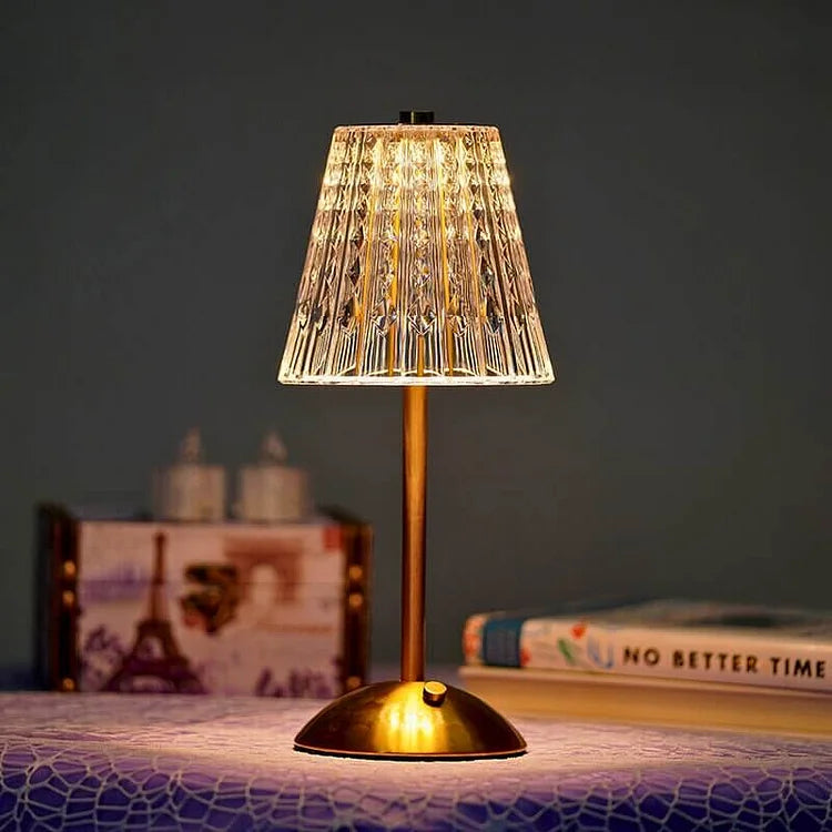 CrystalGlow – Wireless Table Lamp with Luxury Crystal Design