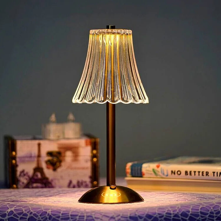 CrystalLuxe – Wireless Table Lamp with Elegant Crystal Details