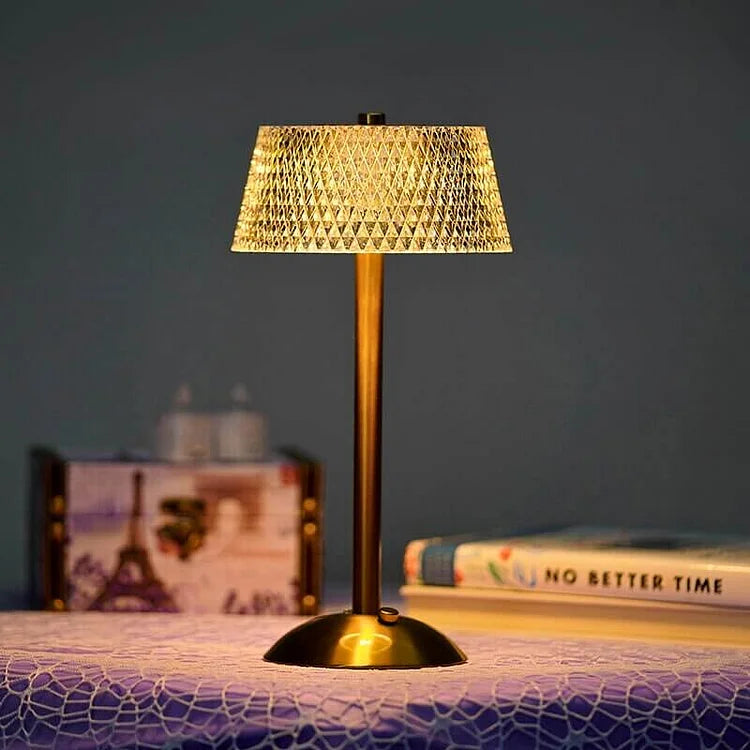 CrystalLuxe – Wireless Table Lamp with Elegant Crystal Details