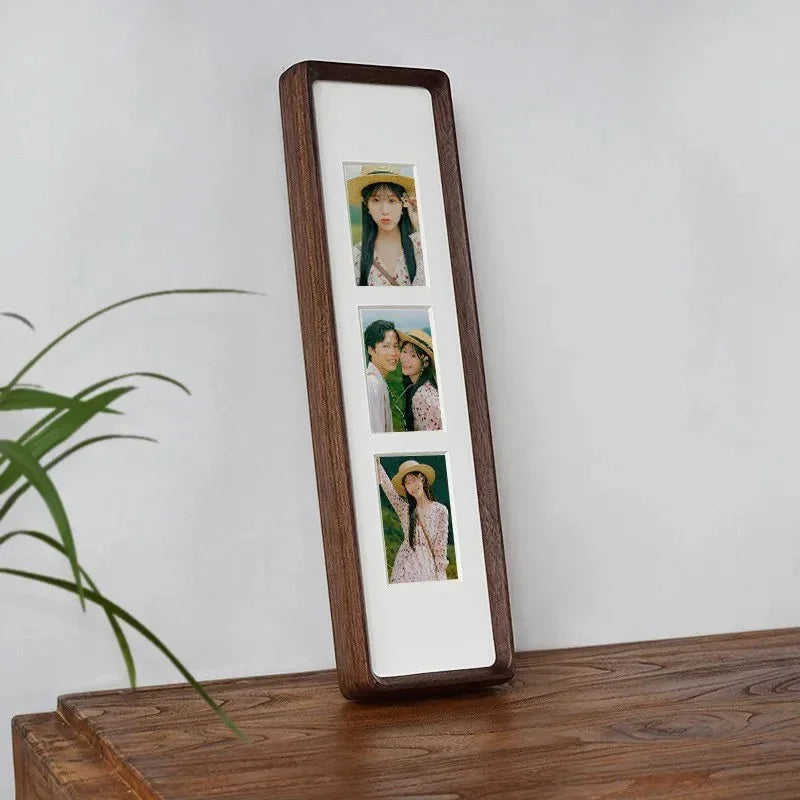 Cadre Photo en Bois pour Plusieurs Photos avec Passe-Partout pour Mur et Étagère