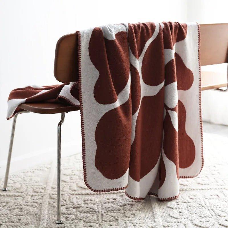 BohoWarm – Luxury Bohemian Living Blanket with Modern Abstract Design